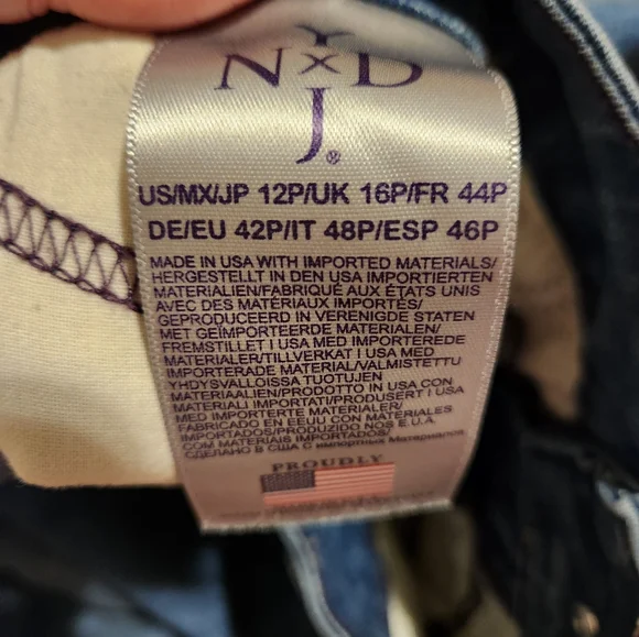 NYDJ Nichelle Ankle Blue Jeans Size 12 Petite - Picture 9 of 12